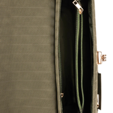 Textured Olive Green Crossbody Handbag